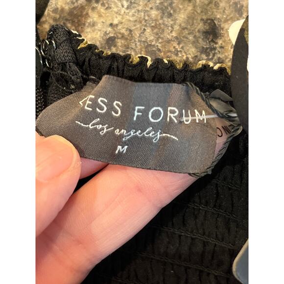 Dress Forum NEW Medium Midi Shift Dress with Large Front Slit Spaghetti Strap - Picture 7 of 10